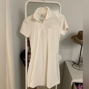 ARITZIA TNA White Polo Mini Dress with Terry fabric